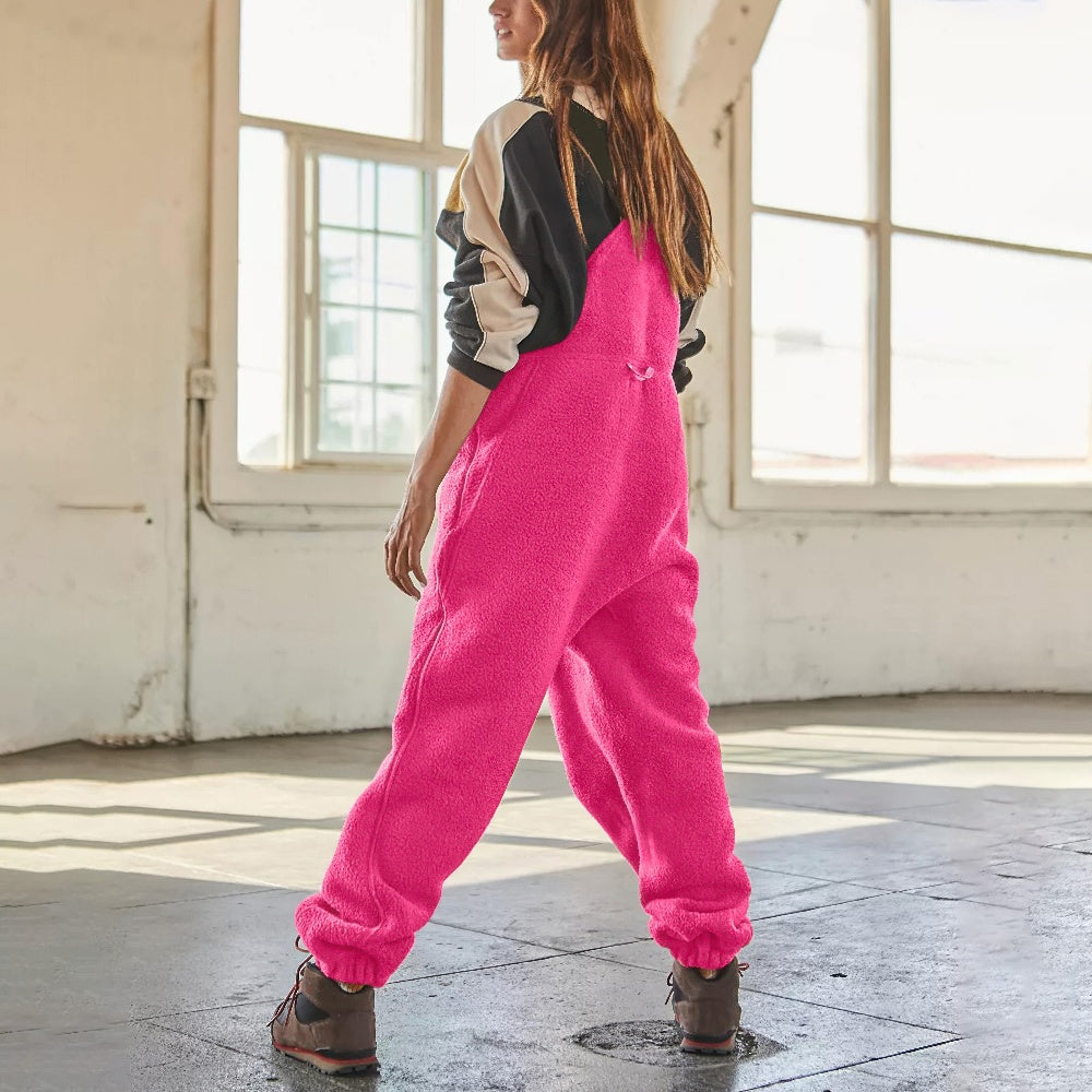 Marie™ - Adjustable Fleece Jumpsuit in Corduroy