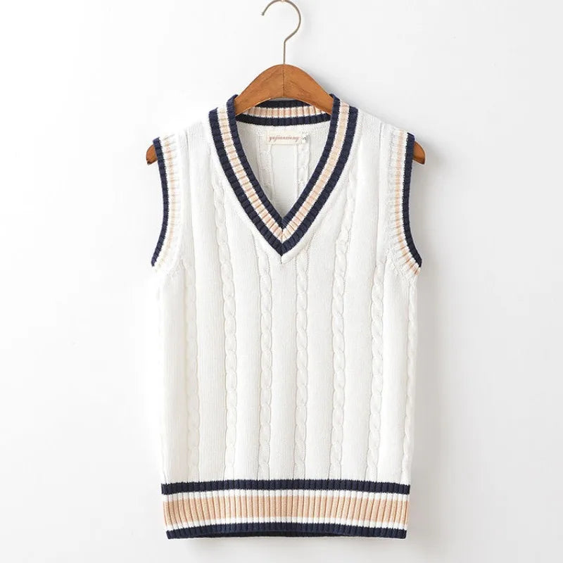 V NECK KNIT VEST