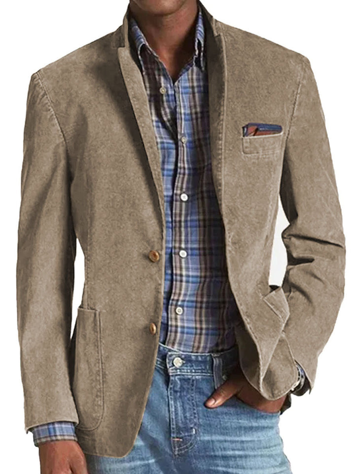 Retro Solid Color 3 Pocket Casual Blazer