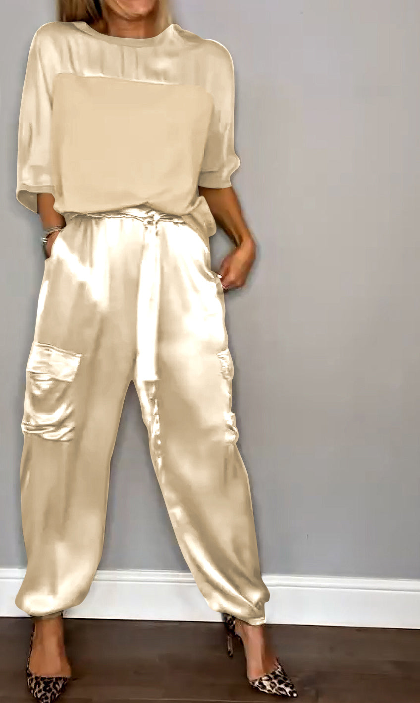 Vittoria™ | Stylish Satin Casual Set