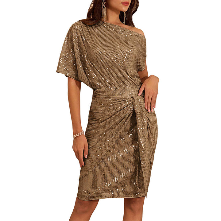 💃 49% OFF 💖 Sparkle in Style! One-Shoulder Sequin Party & Club Dress!